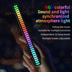 RGB 사운드 제어 리드미컬 반응 조명 음악 분위기 LED 픽업 조명, 충전식, 플러그인