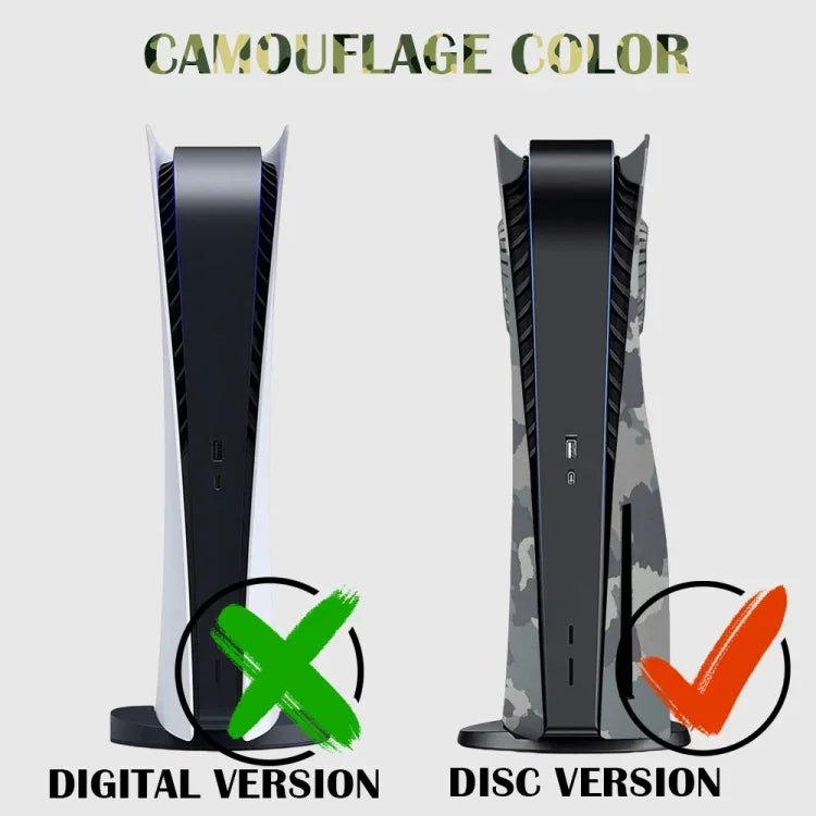 PS5 CD-ROM 버전 게임 콘솔 위장 무늬 보호 커버, 위장 무늬