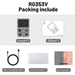 RG353V 3.5인치 무선 게임 박스 안드로이드 11 리눅스 OS 핸드헬드 게임 콘솔, 기기 단독, 64G 15,000 게임, 128G 25,000 게임, 256G 35,000 게임