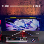 노트북 곡면 스크린 행잉 램프 컴퓨터 데스크 조명, 곡면 RGB 백라이트 없음, 곡면 RGB 백라이트 있음