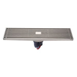 8x30cm 연장형 전구리 스트립 바닥 배수구, 스타일: K8034 크롬 도금+검정 직선 행, K8034 크롬 도금+구리 자가 밀봉, K8034 크롬 도금+5.5 깊은 수밀, K8034 크롬 도금+자기 부상, K8035 니켈 브러시+검정 직선 행...