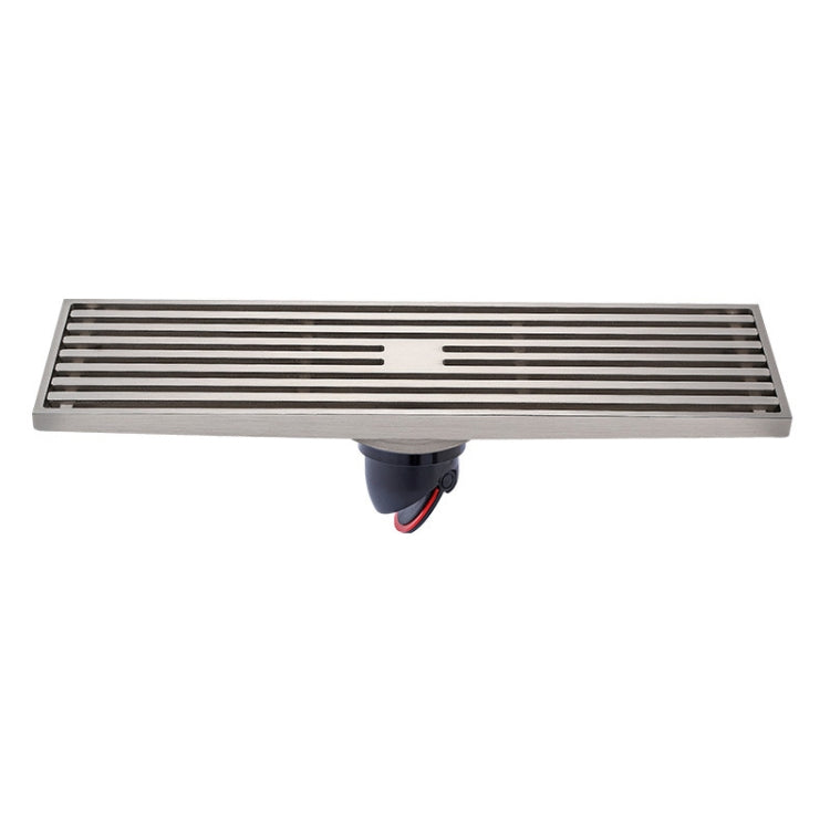 8x30cm 연장형 전구리 스트립 바닥 배수구, 스타일: K8034 크롬 도금+검정 직선 행, K8034 크롬 도금+구리 자가 밀봉, K8034 크롬 도금+5.5 깊은 수밀, K8034 크롬 도금+자기 부상, K8035 니켈 브러시+검정 직선 행...
