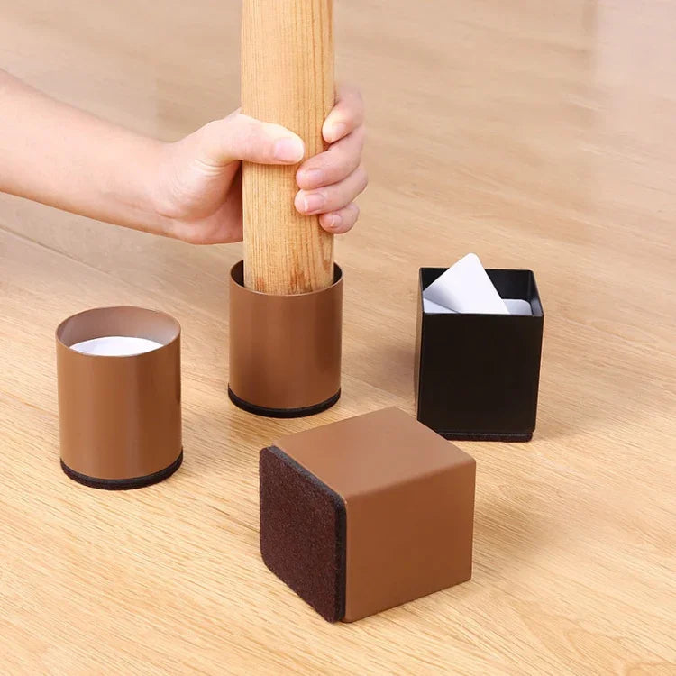 2개 세트 가구용 탄소강 감싸는 높이 조절 발 패드, 스타일:, 원형 4x5cm (검정), 원형 4x5cm (갈색), 원형 6x5cm (검정), 원형 6x5cm (갈색), 원형 6x10cm (검정), 원형 6x10cm (갈색), 사각 4x5cm (검정), 사각 4x5cm (갈색)