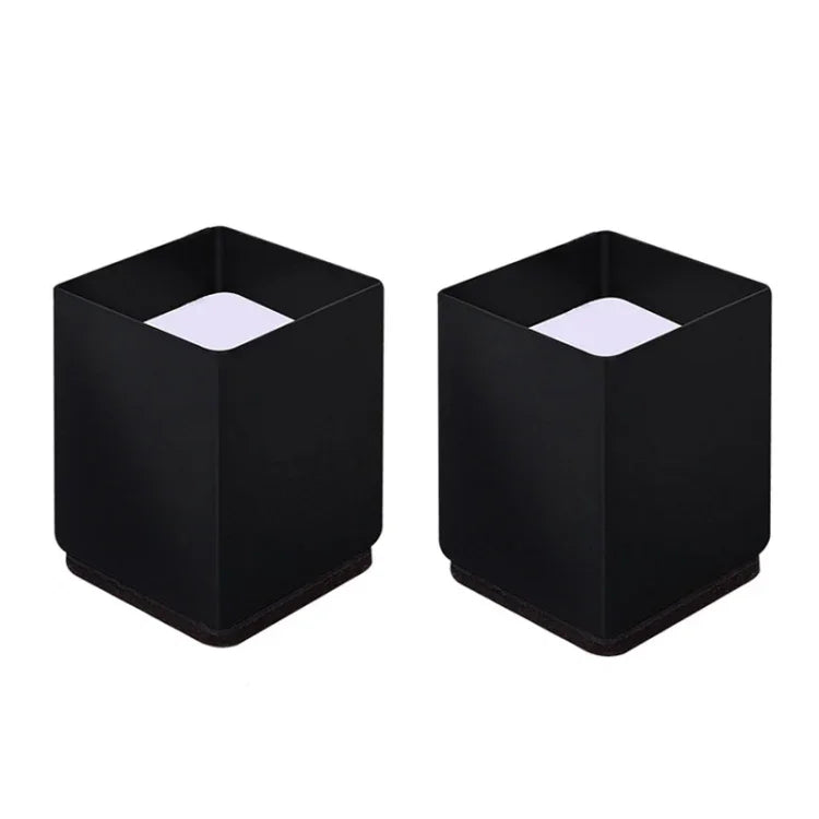 2개 세트 가구용 탄소강 감싸는 높이 조절 발 패드, 스타일:, 원형 4x5cm (검정), 원형 4x5cm (갈색), 원형 6x5cm (검정), 원형 6x5cm (갈색), 원형 6x10cm (검정), 원형 6x10cm (갈색), 사각 4x5cm (검정), 사각 4x5cm (갈색)