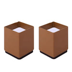 2개 세트 가구용 탄소강 감싸는 높이 조절 발 패드, 스타일:, 원형 4x5cm (검정), 원형 4x5cm (갈색), 원형 6x5cm (검정), 원형 6x5cm (갈색), 원형 6x10cm (검정), 원형 6x10cm (갈색), 사각 4x5cm (검정), 사각 4x5cm (갈색)