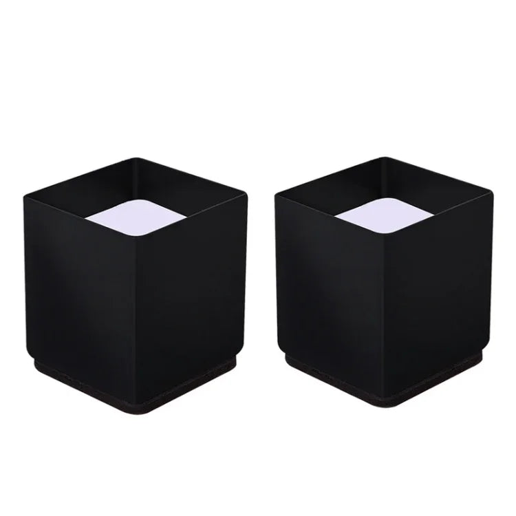 2개 세트 가구용 탄소강 감싸는 높이 조절 발 패드, 스타일:, 원형 4x5cm (검정), 원형 4x5cm (갈색), 원형 6x5cm (검정), 원형 6x5cm (갈색), 원형 6x10cm (검정), 원형 6x10cm (갈색), 사각 4x5cm (검정), 사각 4x5cm (갈색)