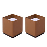 2개 세트 가구용 탄소강 감싸는 높이 조절 발 패드, 스타일:, 원형 4x5cm (검정), 원형 4x5cm (갈색), 원형 6x5cm (검정), 원형 6x5cm (갈색), 원형 6x10cm (검정), 원형 6x10cm (갈색), 사각 4x5cm (검정), 사각 4x5cm (갈색)
