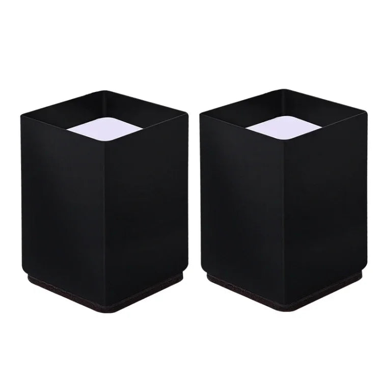 2개 세트 가구용 탄소강 감싸는 높이 조절 발 패드, 스타일:, 원형 4x5cm (검정), 원형 4x5cm (갈색), 원형 6x5cm (검정), 원형 6x5cm (갈색), 원형 6x10cm (검정), 원형 6x10cm (갈색), 사각 4x5cm (검정), 사각 4x5cm (갈색)