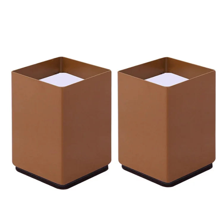 2개 세트 가구용 탄소강 감싸는 높이 조절 발 패드, 스타일:, 원형 4x5cm (검정), 원형 4x5cm (갈색), 원형 6x5cm (검정), 원형 6x5cm (갈색), 원형 6x10cm (검정), 원형 6x10cm (갈색), 사각 4x5cm (검정), 사각 4x5cm (갈색)