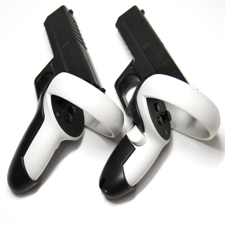 메타 퀘스트 2 VR 컨트롤러 1쌍 견고한 사격 핸들 홀더, 검정색