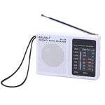 BAIJIALI BJL228 레트로 휴대용 2밴드 FM AM 라디오 내장 스피커, BJL228 흰색, BJL228 검정색