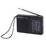 BAIJIALI BJL228 레트로 휴대용 2밴드 FM AM 라디오 내장 스피커, BJL228 흰색, BJL228 검정색