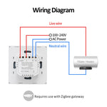 Tuya ZigBee 40A 스마트 고출력 온수기 조명 에어컨 스위치 타이머 음성 리모컨, ZigBee 40A 화이트, ZigBee 40A 블랙