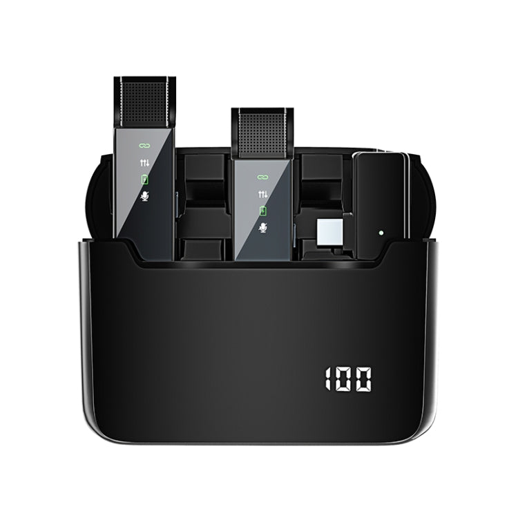 충전함 포함 디지털 무선 라발리에 마이크, 사양:, S16-S 원 투 투 블랙 USB-C/Type-C 인터페이스, S16-S 원 투 투 블랙 8핀 인터페이스