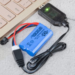 7.4V 리튬 배터리 충전기 장난감 비행기 액세서리 USB 데이터 케이블