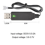3.7V x 2 USB 스마트 칩 4축 비행기 충전 케이블