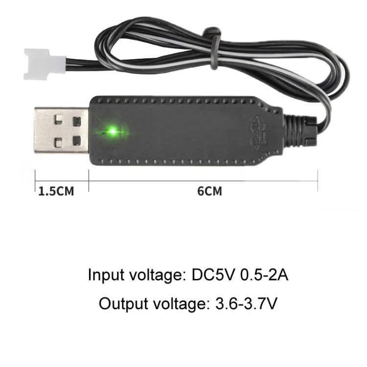 3.7V x 2 USB 스마트 칩 4축 비행기 충전 케이블