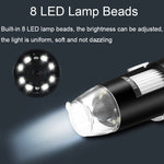 A8 50X-1000X USB Hose Stand Digital Microscope LED Light Handheld Portable Microscope, A8 50X-1000X