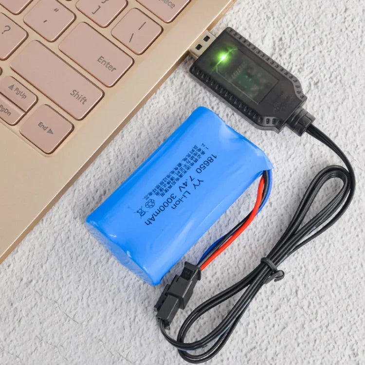 7.4V 스마트 칩 보호 USB 플러그 리튬 배터리 충전 케이블