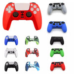 PS5 컨트롤러용 실리콘 케이스 보호 커버, 화이트, 블랙, 위장 블루, 위장 레드, 위장 그린