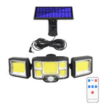 리모컨 태양광 벽 조명 LED 삼중 회전 센서 투광 조명, 192LED 일체형, 192COB 일체형, 192LED 분리형, 192COB 분리형