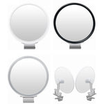 Car Rearview Auxiliary Mirror Blind Spot Viewing Mirror, Black, White, Silver