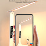 LED 지능형 디지털 디스플레이 접이식 데스크 램프, 스타일:, USB 직선 플러그, 충전 2000mAh, 충전 3200mAh, 더블 헤드 USB 직선 플러그, 더블 헤드 충전 2000mAh, 더블 헤드 충전 3200mAh