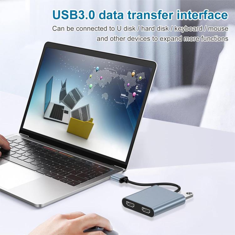 USB 3.0 듀얼 HDMI, USB, USB-C / Type-C 고화질 변환기 4K USB 동일 화면 확장기, USB 3.0 듀얼 HDMI