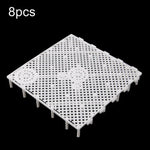 8pcs Fish Tank Bottom Filter Board Sand Mat, Black Tablet, White Tablet, Black Socket, White Socket