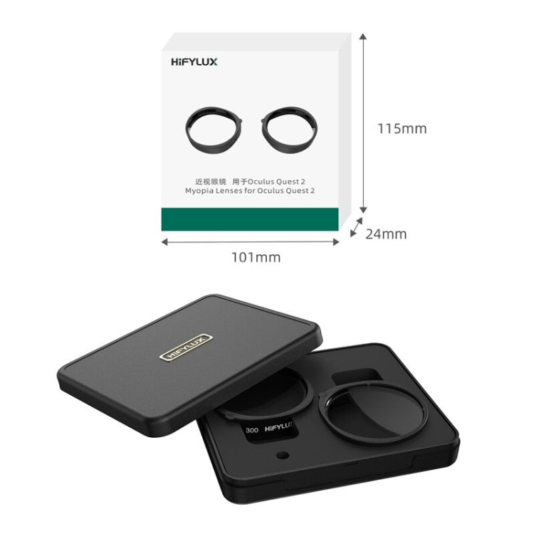 Oculus Quest 2 Hifylux Q2-QF11 1쌍 근시 렌즈 프레임 비구면 수지 VR 안경 액세서리