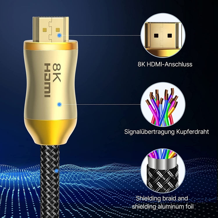 HDMI 2.1 버전 8K 60Hz PS4용 케이블 프로젝터 노트북 셋톱박스 케이블, HD803 1m, HD803 1.5m, HD803 2m, HD803 3m, HD803 5m, HD803 10m, HD803 15m
