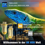 HDMI 2.1 버전 8K 60Hz PS4용 케이블 프로젝터 노트북 셋톱박스 케이블, HD803 1m, HD803 1.5m, HD803 2m, HD803 3m, HD803 5m, HD803 10m, HD803 15m