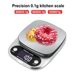 소형 다기능 주방 고정밀 전자 저울 LCD 디지털 디스플레이 식품 저울, 3kg/ 0.1g, 5kg/ 0.1g, 10kg/ 1g
