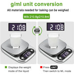 소형 다기능 주방 고정밀 전자 저울 LCD 디지털 디스플레이 식품 저울, 3kg/ 0.1g, 5kg/ 0.1g, 10kg/ 1g