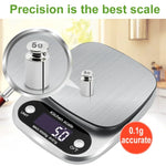 소형 다기능 주방 고정밀 전자 저울 LCD 디지털 디스플레이 식품 저울, 3kg/ 0.1g, 5kg/ 0.1g, 10kg/ 1g
