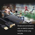 HD55Y VGA to HDMI 어댑터 케이블 VGA+USB to HD 1080P 변환기 전원 공급 포함, VGA+USB to HDMI
