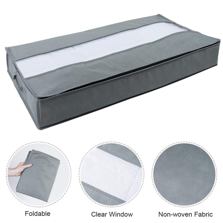 부직포 이불 보관 가방 가정용 방진 마감 가방 이사 포장 가방 100 x 50 x 15cm, 연회색, 진회색, 검정