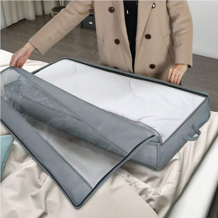 부직포 이불 보관 가방 가정용 방진 마감 가방 이사 포장 가방 100 x 50 x 15cm, 연회색, 진회색, 검정