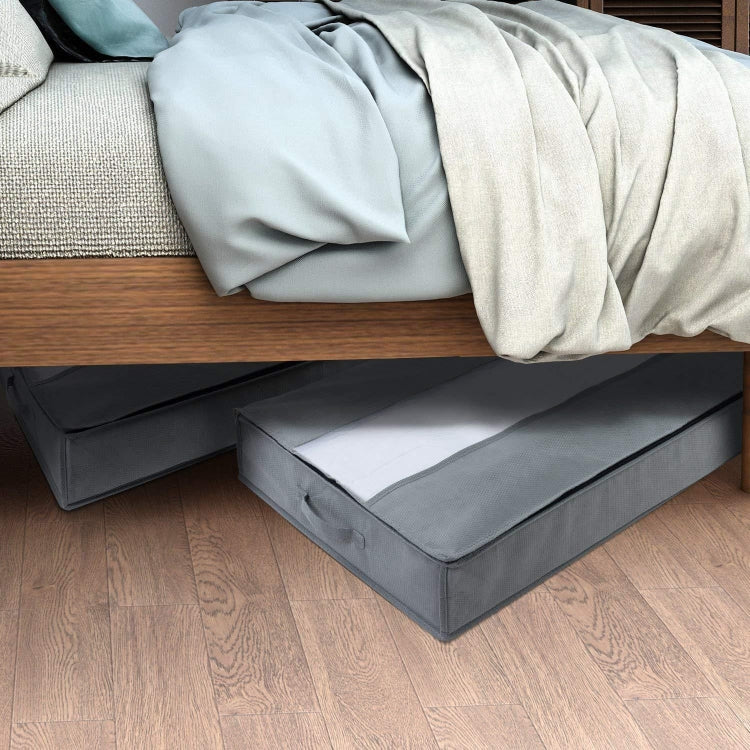 부직포 이불 보관 가방 가정용 방진 마감 가방 이사 포장 가방 100 x 50 x 15cm, 연회색, 진회색, 검정