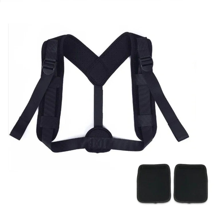 조절 가능한 등 자세 교정기 구부정 교정 벨트 여성 및 남성용, 일반형, 어깨 패드 포함