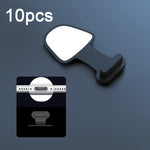 휴대폰 충전 포트 실리콘 방진 플러그 10개 세트 백접착 손실 방지 커버, 8핀, USB-C/타입-C