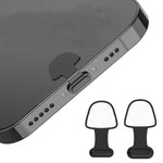 휴대폰 충전 포트 실리콘 방진 플러그 10개 세트 백접착 손실 방지 커버, 8핀, USB-C/타입-C