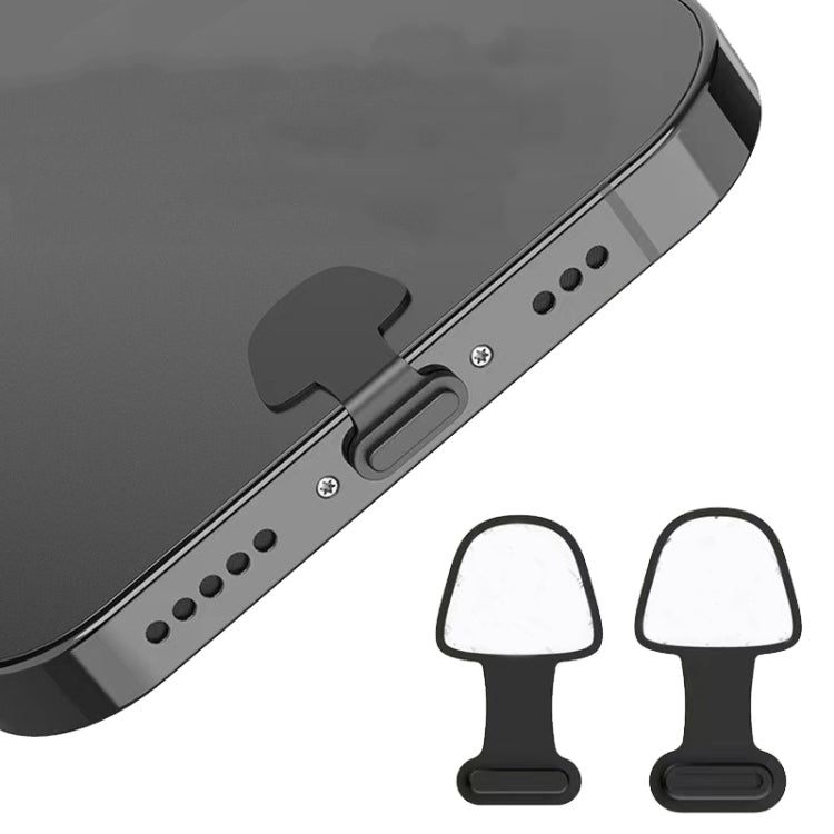 휴대폰 충전 포트 실리콘 방진 플러그 10개 세트 백접착 손실 방지 커버, 8핀, USB-C/타입-C