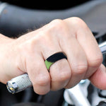 SiR013 8.7mm 곡선형 야외 스포츠 실리콘 반지, 11호, 12호, 13호, 14호