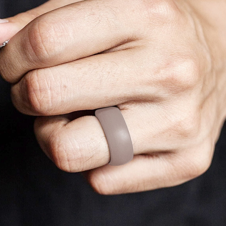 SiR013 8.7mm 곡선형 야외 스포츠 실리콘 반지, 11호, 12호, 13호, 14호