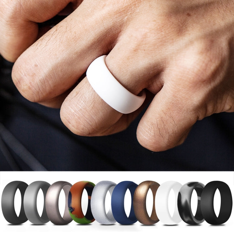 SiR013 8.7mm 곡선형 야외 스포츠 실리콘 반지, 11호, 12호, 13호, 14호