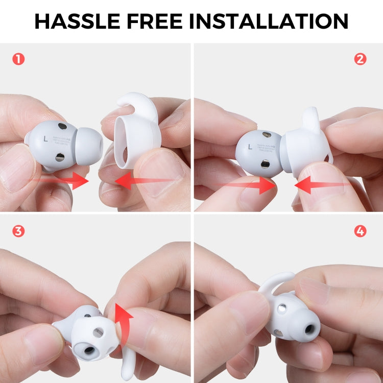 Beats Studio Buds AhaStyle PT172 이어폰 실리콘 이어캡, 스타일:, 이어캡 x 3+케이스 (화이트), 이어캡 x 3+케이스 (레드), 이어캡 x 3+케이스 (블랙), 이어캡 (화이트), 이어캡 (블랙), 이어캡 (레드)
