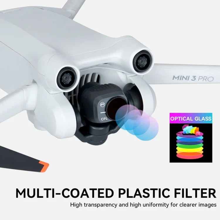 For DJI Mini 3 Pro RCSTQ PL Filters Drone Accessoires, ND8/PL, ND16/PL, ND32/PL, ND64/PL, 4 In 1 ND/PL 8/16/32/64, 6 In 1 UV+CPL+ND/PL 8/16/32/64