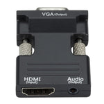 프로젝터 HDMI 어댑터 오디오 케이블 포함 컴퓨터 HD 변환기, HDMI to VGA, VGA to HDMI