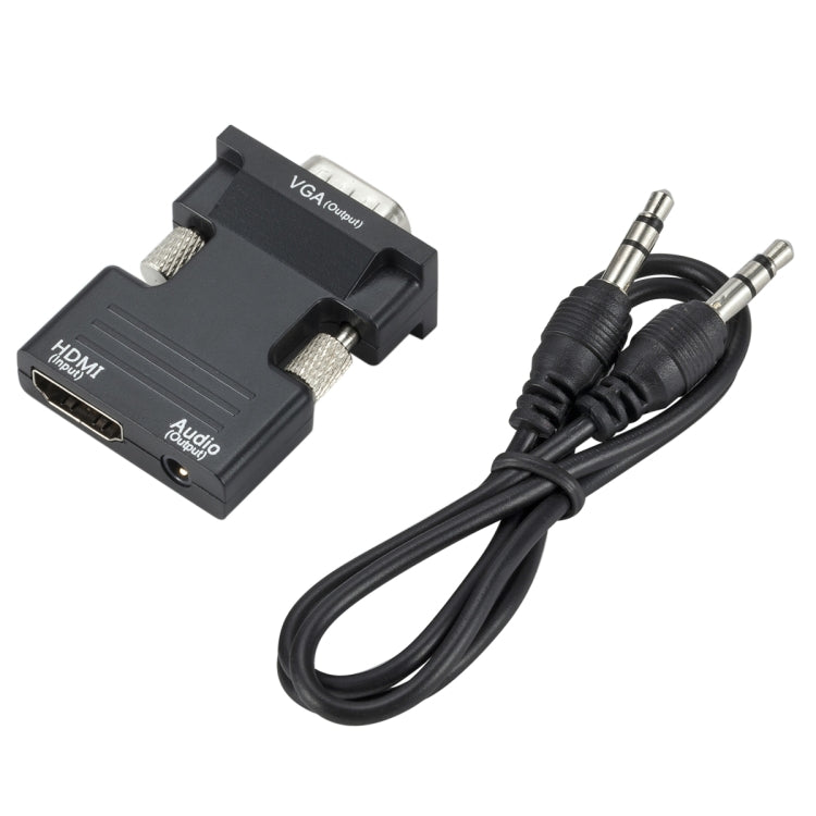 프로젝터 HDMI 어댑터 오디오 케이블 포함 컴퓨터 HD 변환기, HDMI to VGA, VGA to HDMI